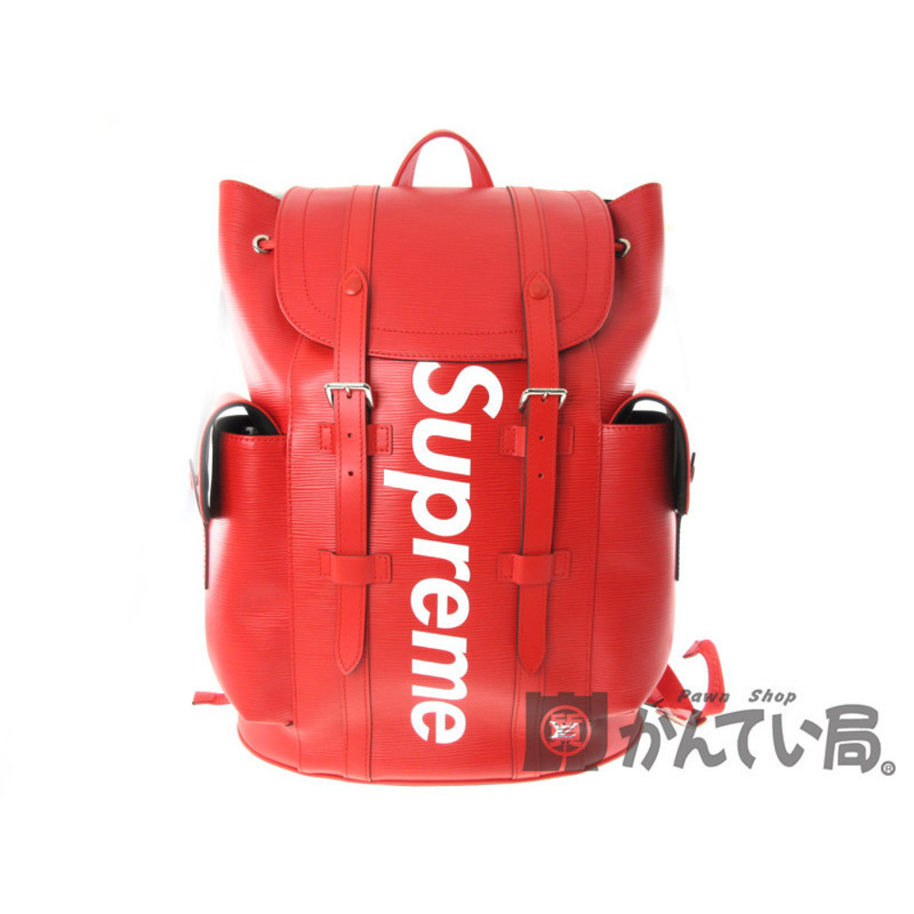Louis Vuitton Christopher Backpack Epi Leather Red Supreme